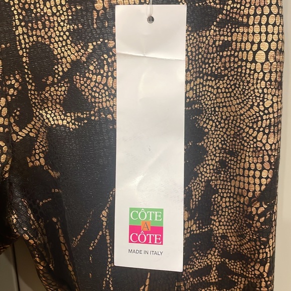 NWT Cote A Cote Animal Print Italian Leggings/Pants - Picture 3 of 5
